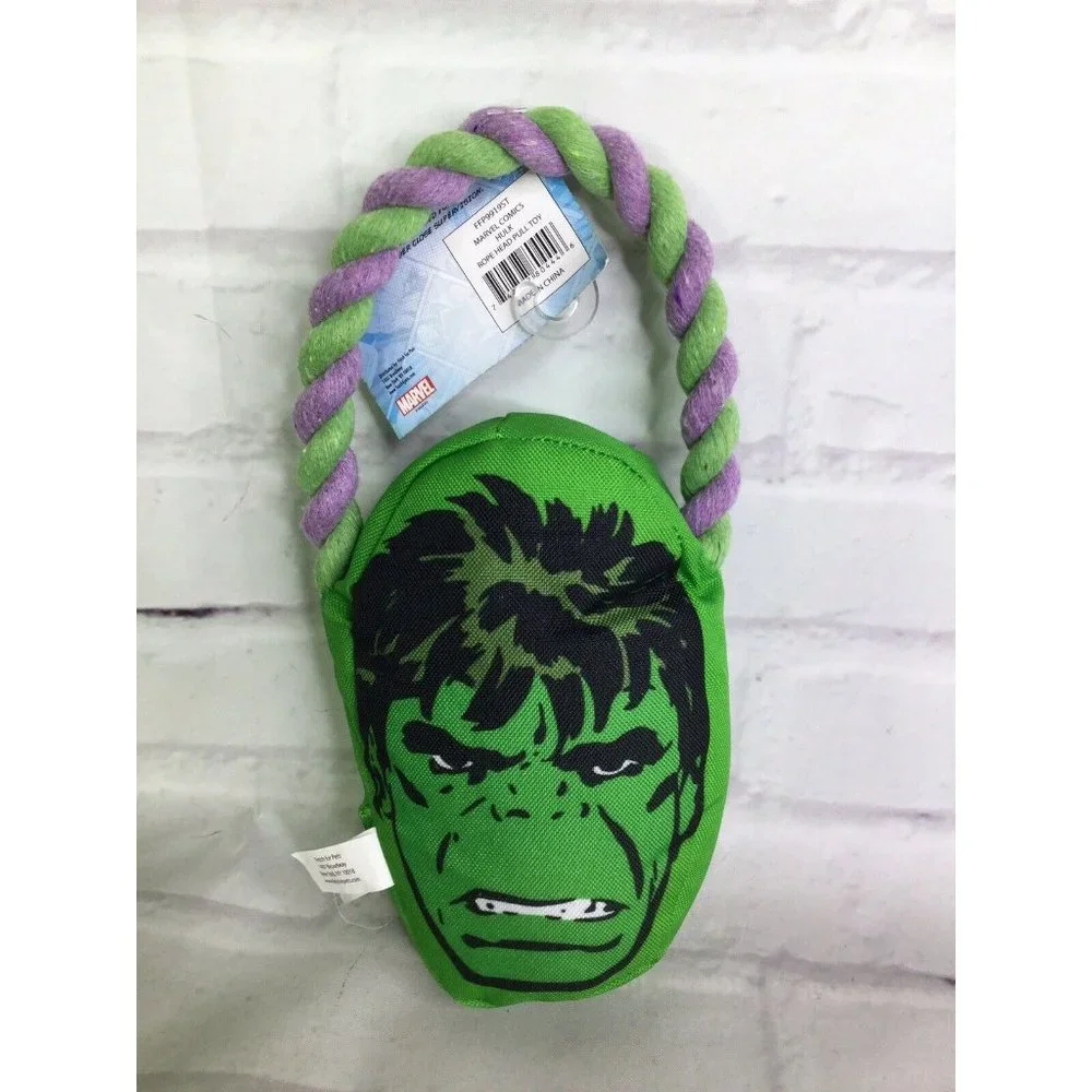 Marvel Comics The Hulk Plush Rope Head Pull Dog Puppy Toy